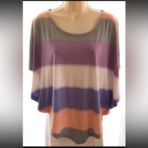 Splendid Multicolor Batwing Shirt Top S